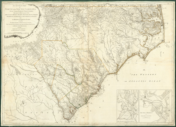100-North Carolina and South Carolina Map By Henry Mouzon