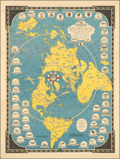 26-World, Polar Maps and Pictorial Maps Map By Ernest Dudley Chase