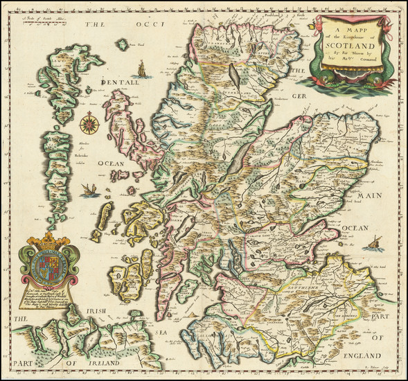 57-Scotland Map By Richard Blome