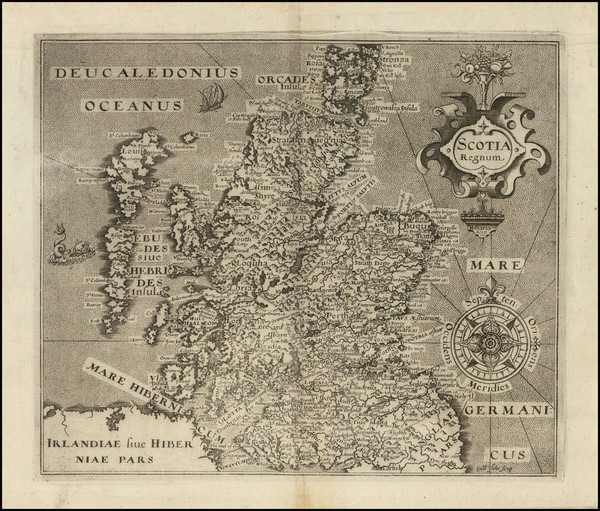 26-Scotland Map By William Hole