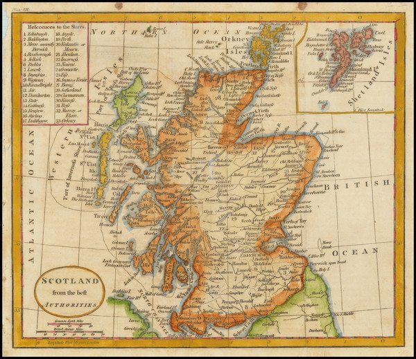 48-Scotland Map By Thomas Kitchin