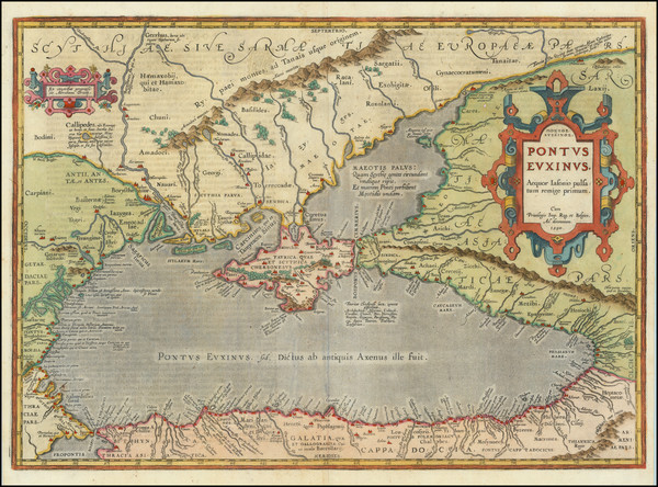 4-Ukraine, Romania, Turkey and Turkey & Asia Minor Map By Abraham Ortelius