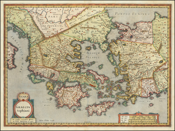 21-Turkey, Turkey & Asia Minor, Balearic Islands and Greece Map By  Gerard Mercator