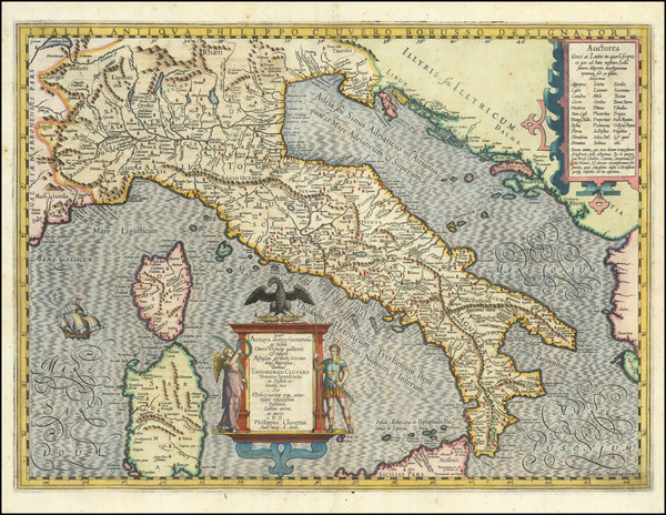 88-Italy Map By Jodocus Hondius