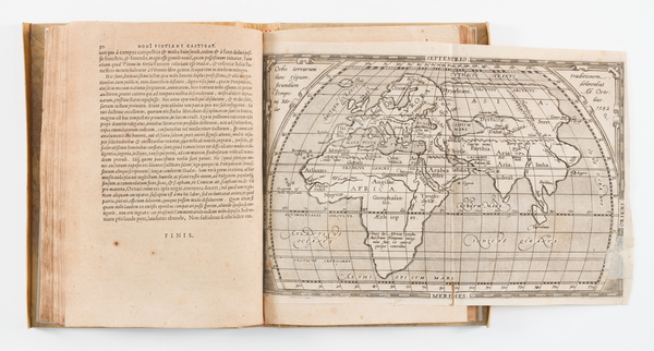72-World and Rare Books Map By Abraham Ortelius  &  Christophe Plantin