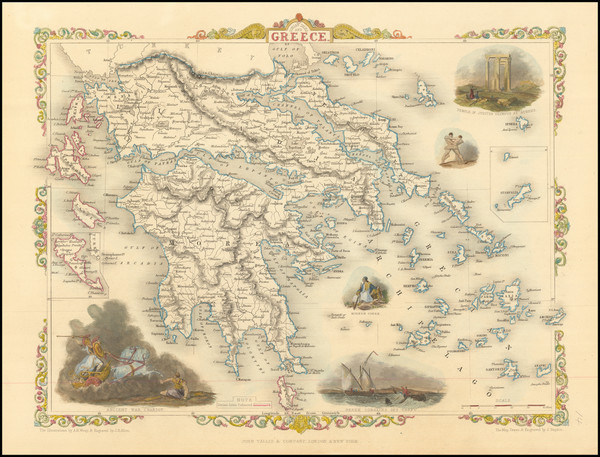 23-Greece Map By John Tallis