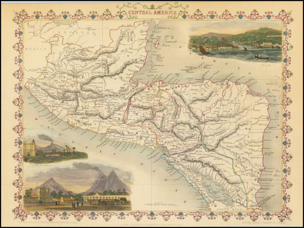 15-Central America Map By John Tallis
