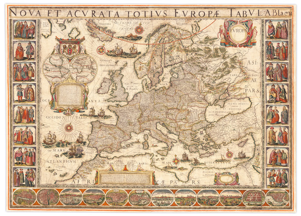 56-World and Europe Map By Willem Janszoon Blaeu / Stefano Scolari