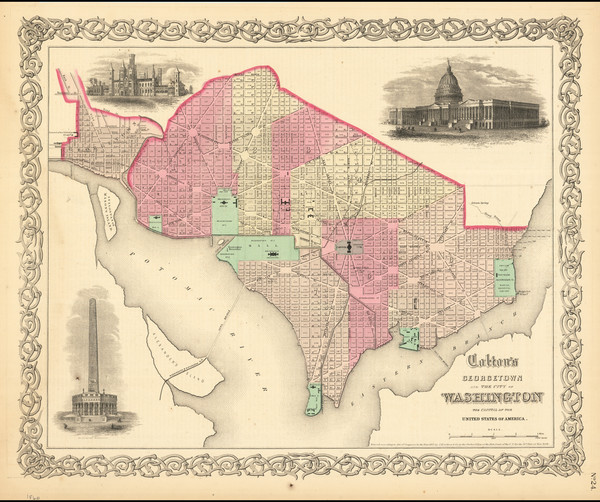 16-Washington, D.C. Map By G.W.  & C.B. Colton