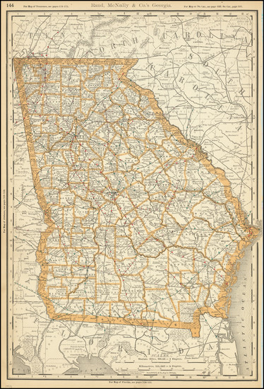 83-Georgia Map By Rand McNally & Company