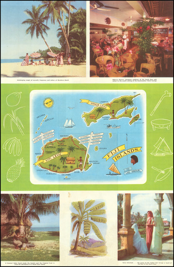 11-Other Pacific Islands and Pictorial Maps Map By Whitcombe and Tombs Ltd