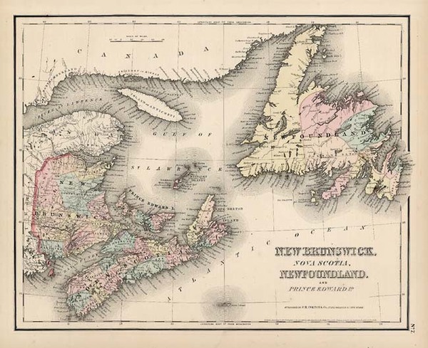 38-Canada Map By Joseph Hutchins Colton