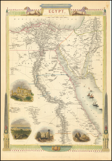 54-Egypt Map By John Tallis