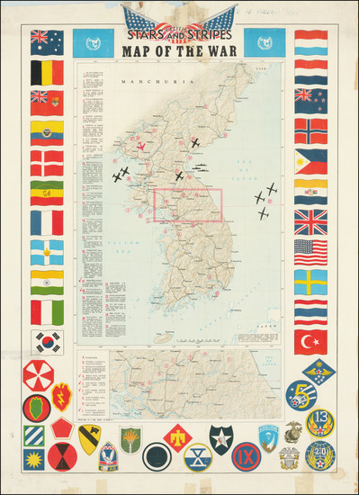 85-Korea and Pictorial Maps Map By Pacific Stars & Stripes