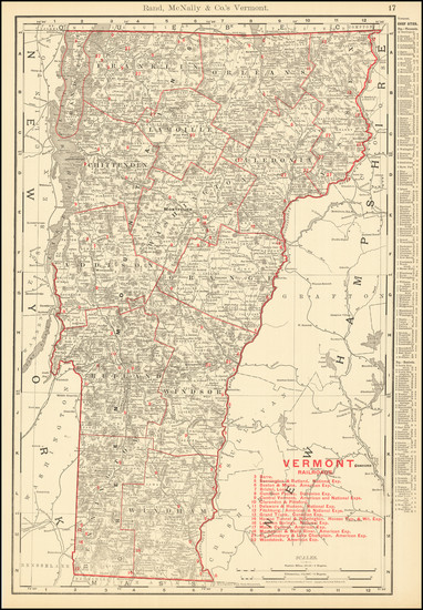 86-Vermont Map By Rand McNally & Company