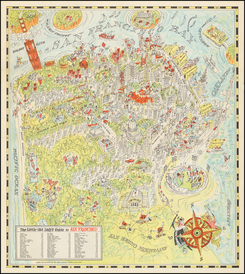 82-San Francisco & Bay Area Map By Bill Shilling  &  George Albertus