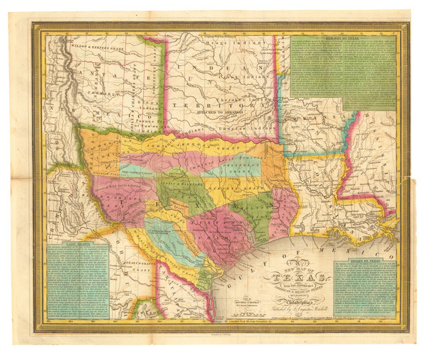 8-Texas Map By Samuel Augustus Mitchell / J.H. Young