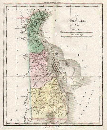 56-Mid-Atlantic Map By Jean Alexandre Buchon