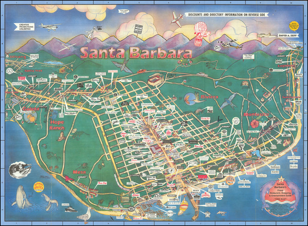 60-Pictorial Maps and Other California Cities Map By Creative Promotions Unlimited