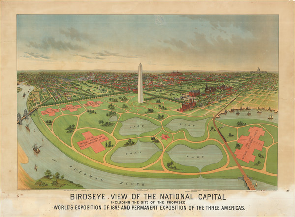 44-Washington, D.C. Map By A. Hoen & Co.