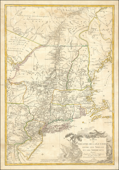 2-New England, New York State, Mid-Atlantic and American Revolution Map By Esnauts & Rapilly