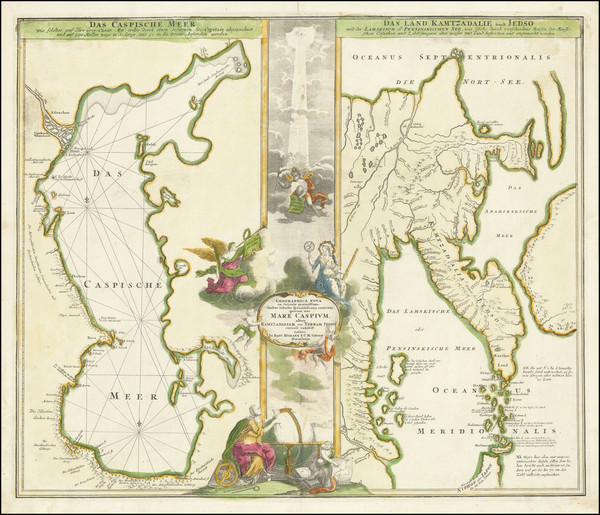 80-Russia, Central Asia & Caucasus and Russia in Asia Map By Johann Baptist Homann