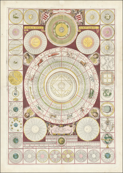56-Celestial Maps and Curiosities Map By Vincenzo Maria Coronelli