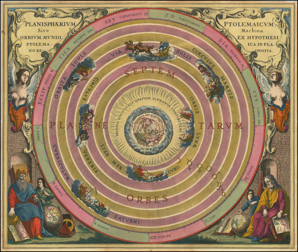 54-Celestial Maps Map By Andreas Cellarius