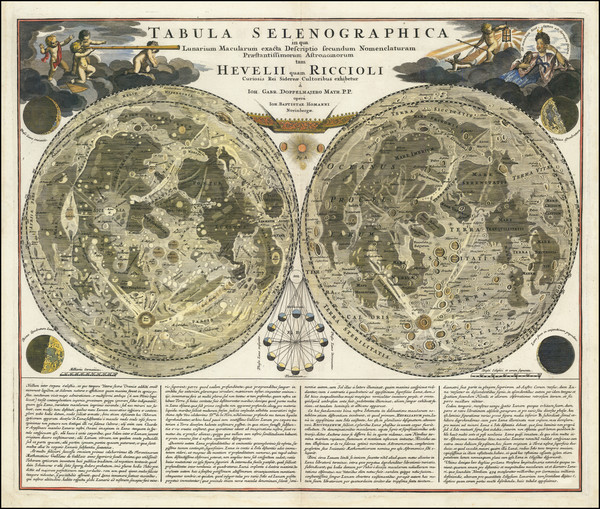 2-Celestial Maps Map By Johann Baptist Homann