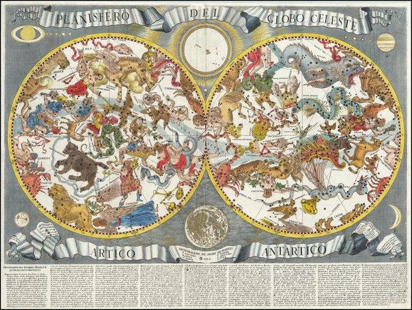 46-Celestial Maps Map By Francesco Brunacci / Giacomo Giovanni Rossi