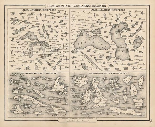 43-Midwest and Curiosities Map By Joseph Hutchins Colton