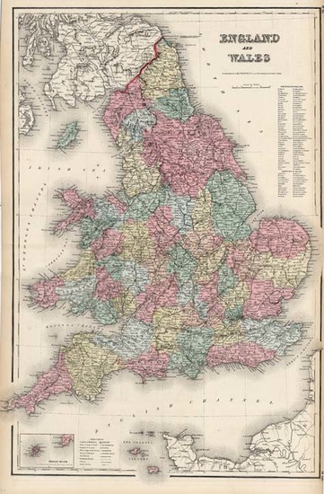 93-Europe and British Isles Map By Joseph Hutchins Colton