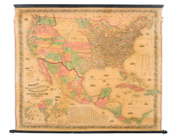 Historic Map : States of Mississippi and Louisiana, 1857, Vintage Wall Art