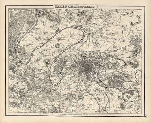 34-Europe and France Map By Joseph Hutchins Colton