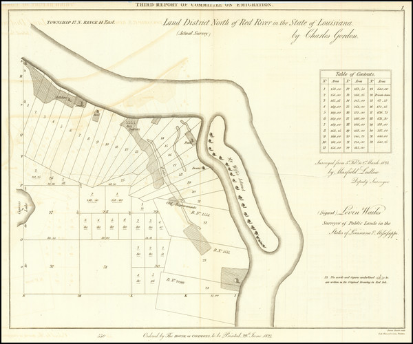 67-Louisiana and Mississippi Map By House of Commons / James Basire