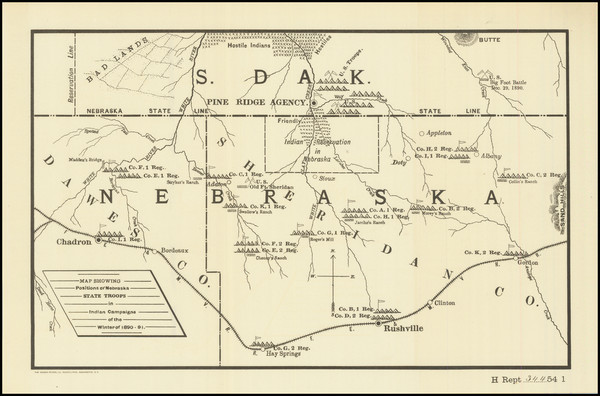 85-Nebraska and South Dakota Map By United States GPO