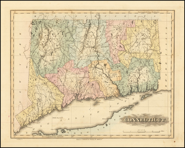 77-Connecticut Map By Fielding Lucas Jr.