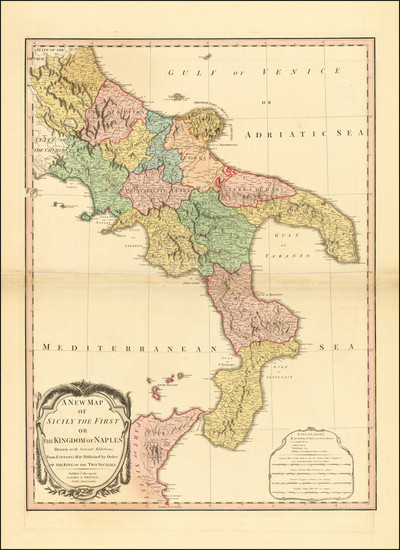 65-Southern Italy Map By Laurie & Whittle