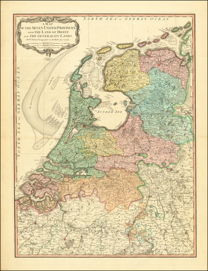 98-Netherlands Map By William Faden