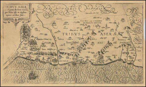 33-Holy Land Map By Christian van Adrichom