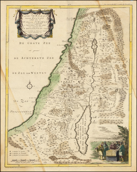 79-Holy Land Map By Willem Albert Bachienne