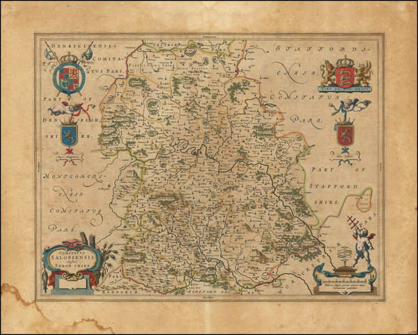 39-British Counties Map By Johannes Blaeu