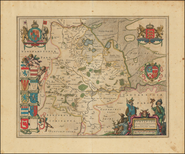 30-British Counties Map By Johannes Blaeu