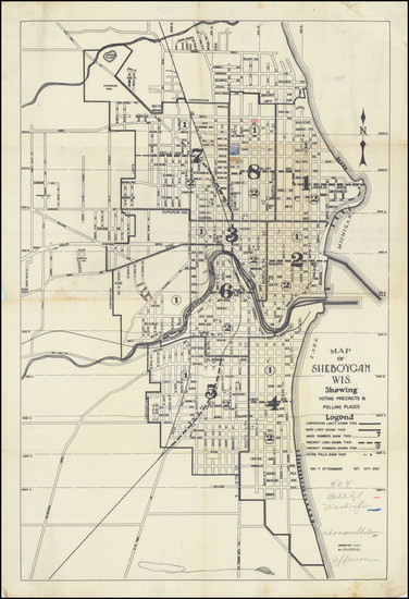 83-Wisconsin Map By Ray F. Ottensmann