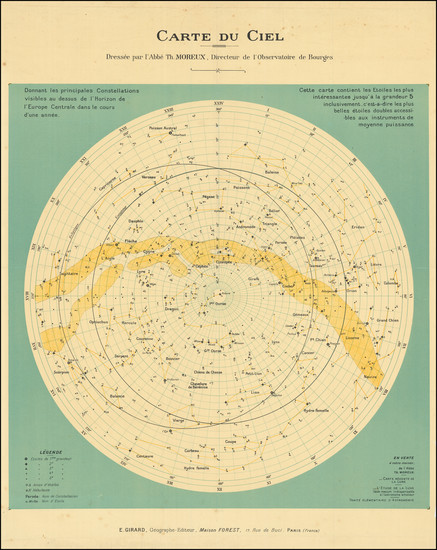 32-Celestial Maps Map By Theophile Moreux