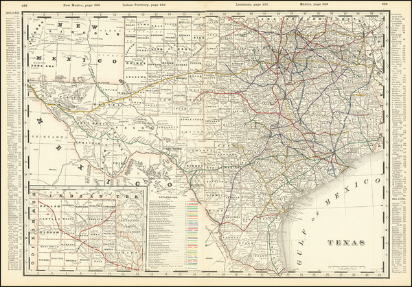 10-Texas Map By George F. Cram