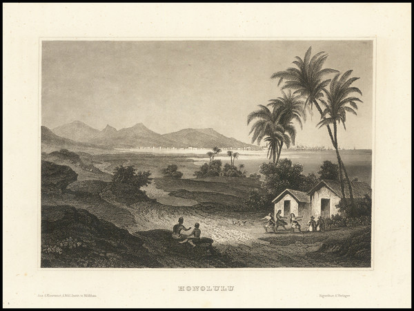 64-Hawaii and Hawaii Map By Hildberghausen Geographische Inst.