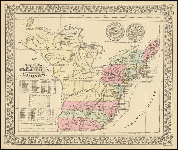 85-United States Map By Samuel Augustus Mitchell Jr.