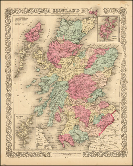 98-Scotland Map By G.W.  & C.B. Colton