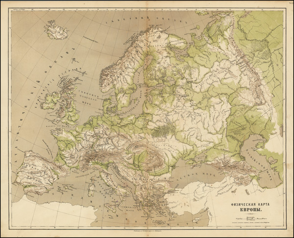 40-Europe Map By Friedrich Arnold Brockhaus